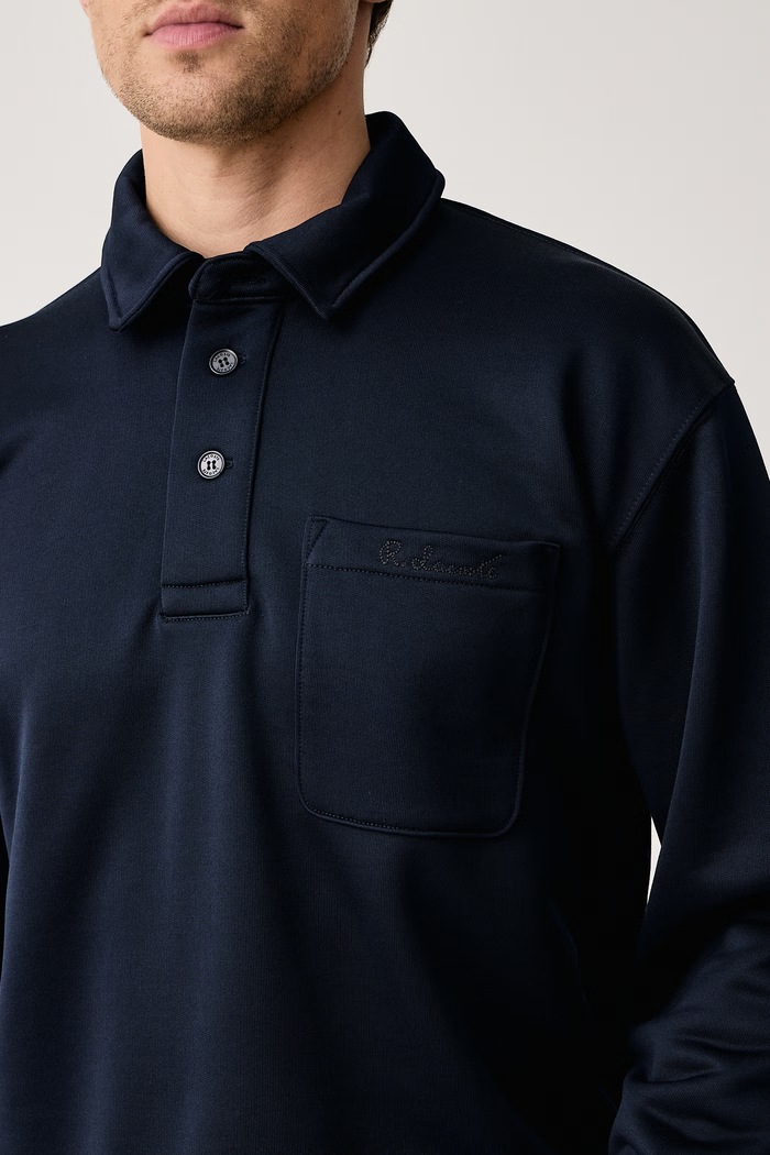 Bluza męska z bawełną Lacoste SH9464 granatowy