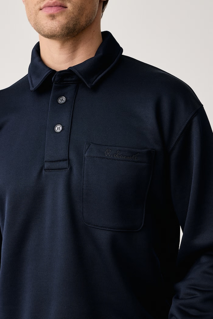 Bluza męska z bawełną Lacoste SH9464 granatowy