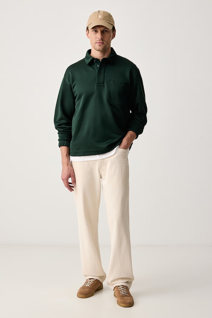 Lacoste Bluza męska z bawełną SH9464 zielony AW26