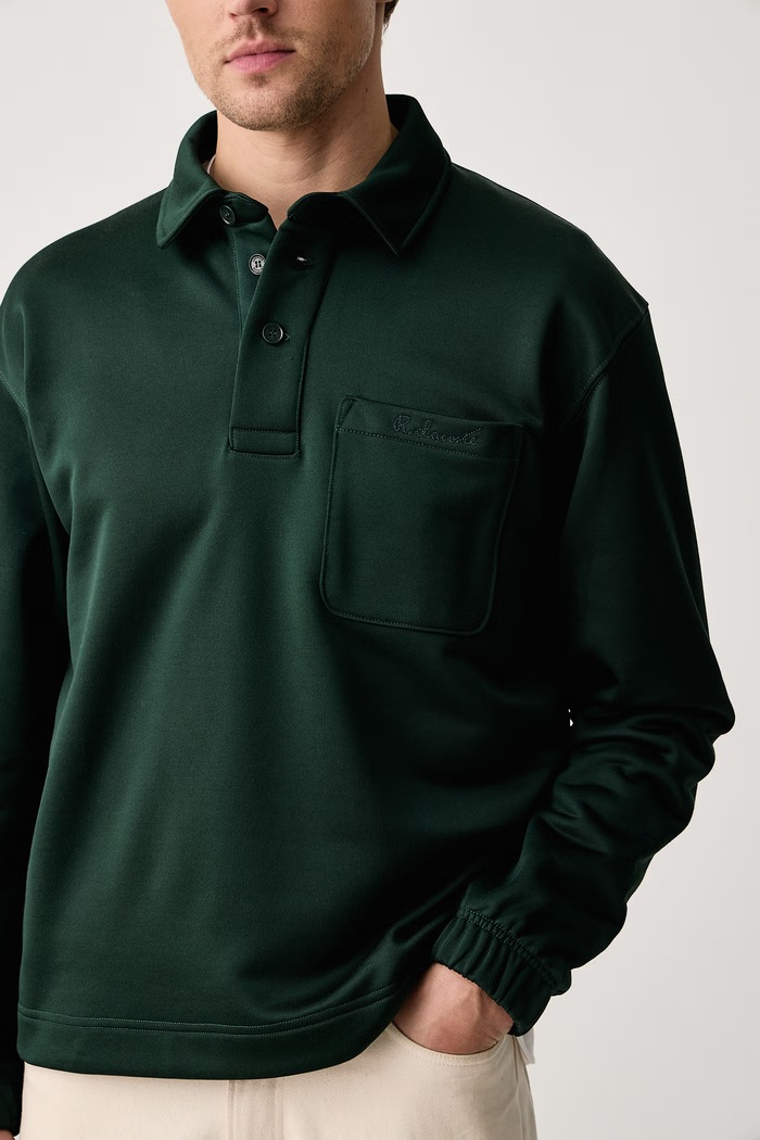 Bluza męska z bawełną Lacoste SH9464 zielony