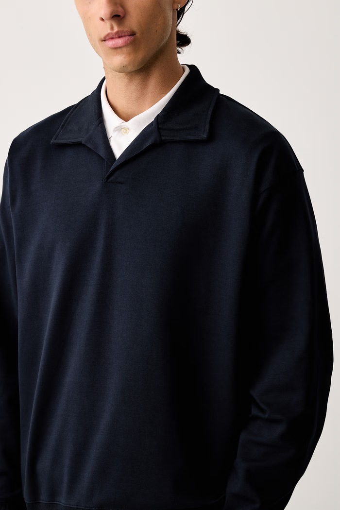 Bluza męska bawełniana z elastanem Marc O'Polo 5000012952 granatowy