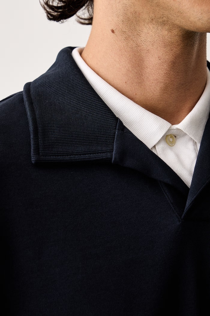 Bluza męska bawełniana z elastanem Marc O'Polo granatowy 5000012952