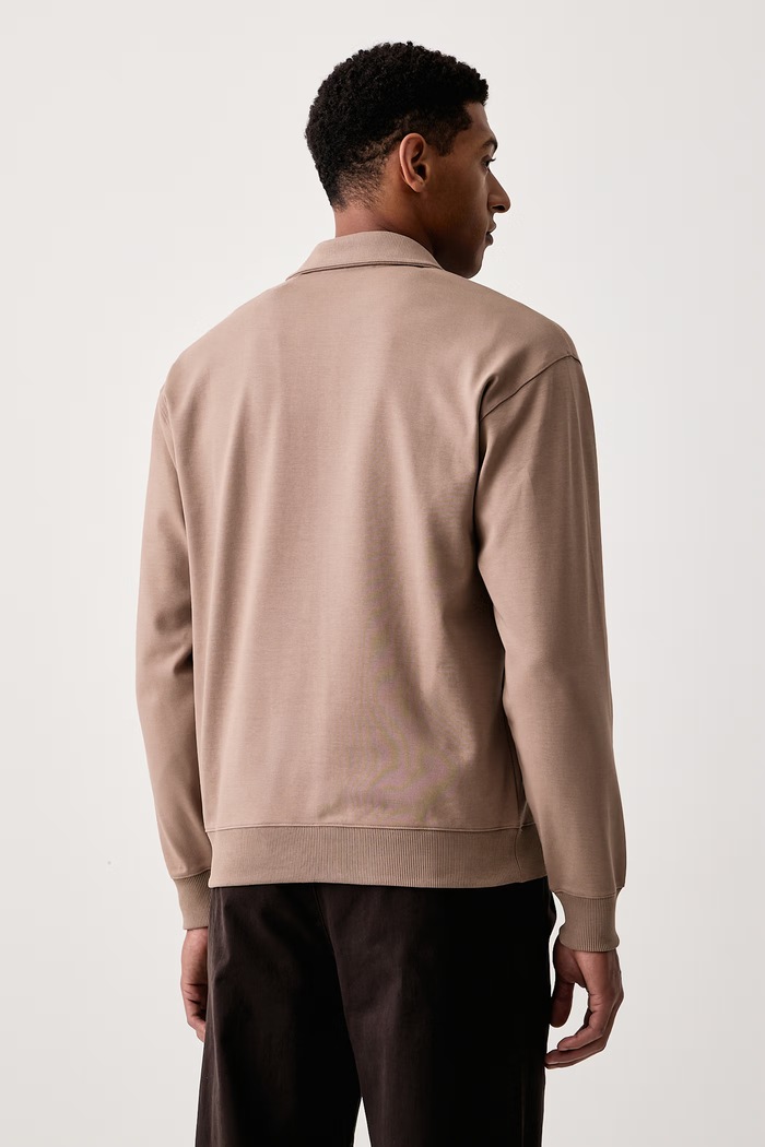 Odzież Marc O'Polo Bluza męska bawełniana z elastanem 5000012952 beżowy