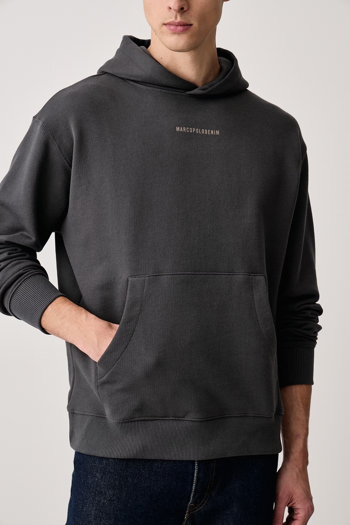 Bluza z kapturem męska bawełniana Marc O'Polo 5000012876 szary