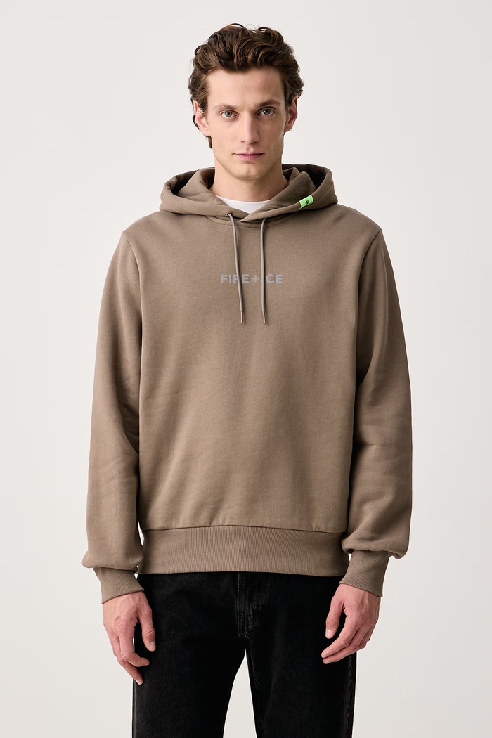 BOGNER Fire+Ice Bluza z kapturem męska bawełniana COVELL brązowy 84347240