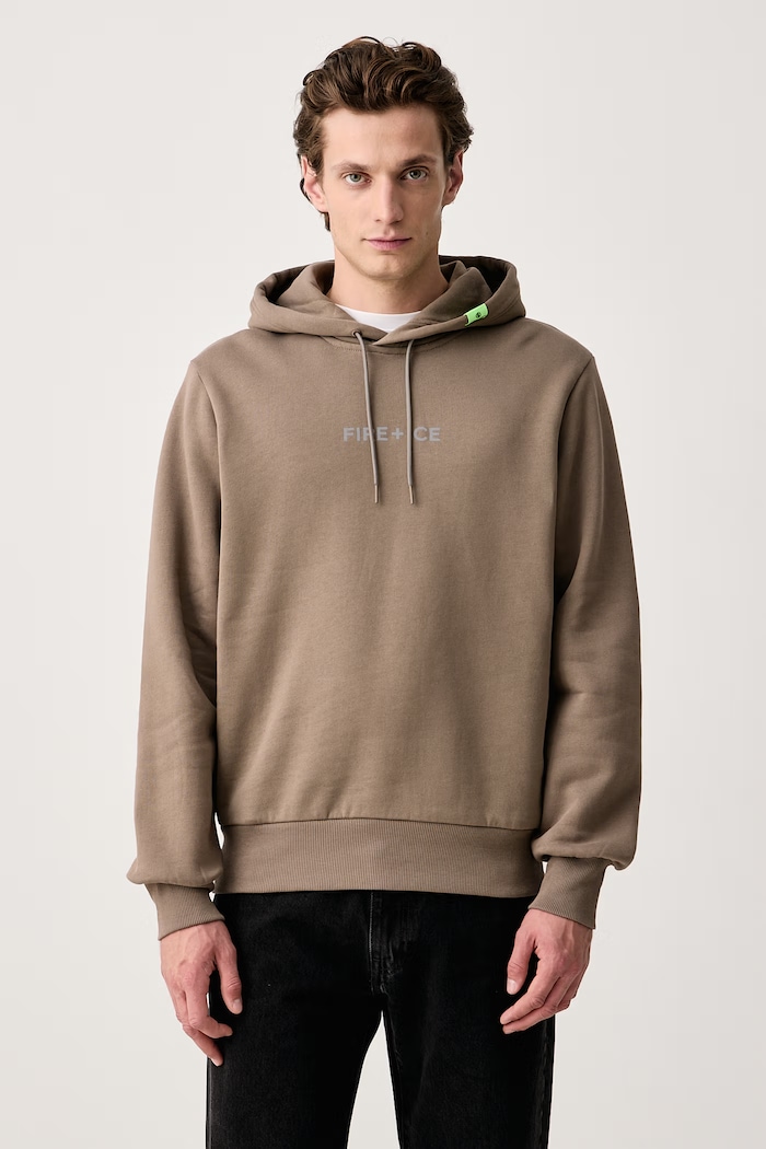 BOGNER Fire+Ice Bluza z kapturem męska bawełniana COVELL brązowy 84347240