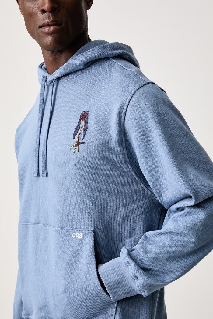 Bluza z kapturem męska bawełniana OAS 104003.3015 niebieski