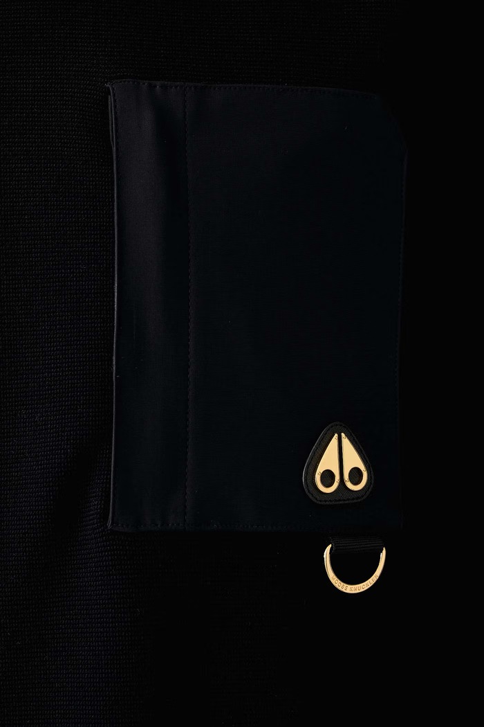 Bluza męska z wiskozą MOOSE KNUCKLES czarny M36MK667G