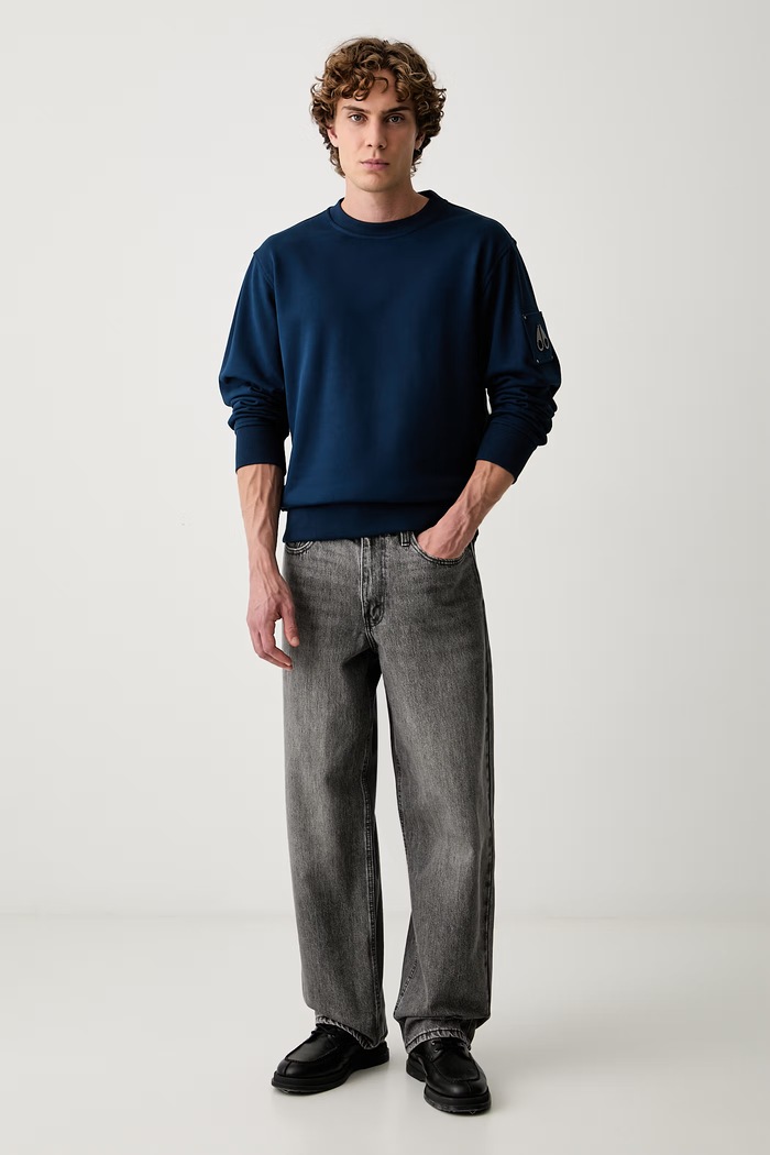 MOOSE KNUCKLES bluza męska bawełniana M35MS706 granatowy AW26