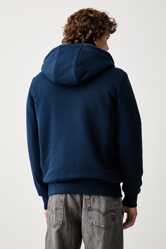 Odzież MOOSE KNUCKLES bluza rozpinana z kapturem z bawełną M32MS600 granatowy