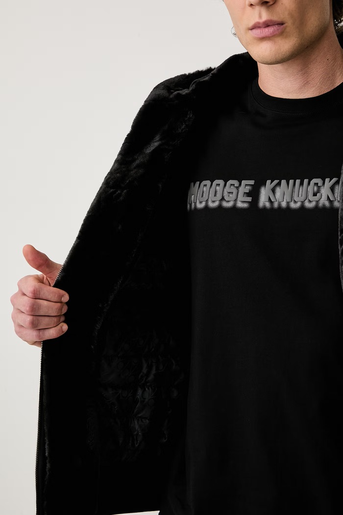 MOOSE KNUCKLES bluza rozpinana z kapturem z bawełną M32MS600