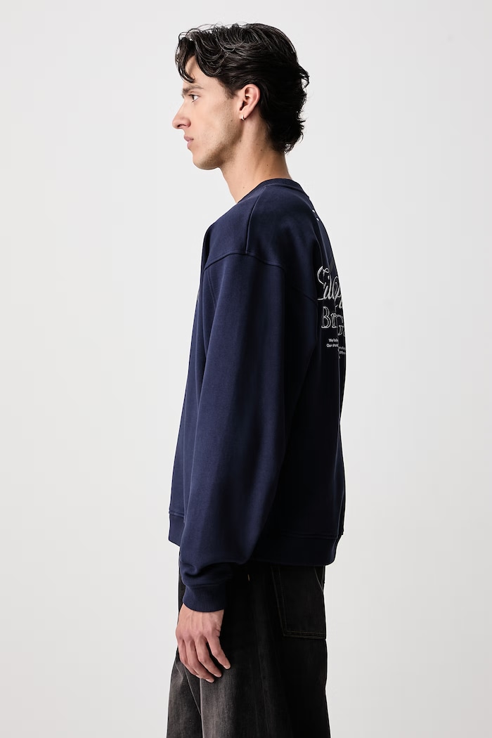 Суичър от памук мъжки Filling Pieces 422630501387 тъмносин
