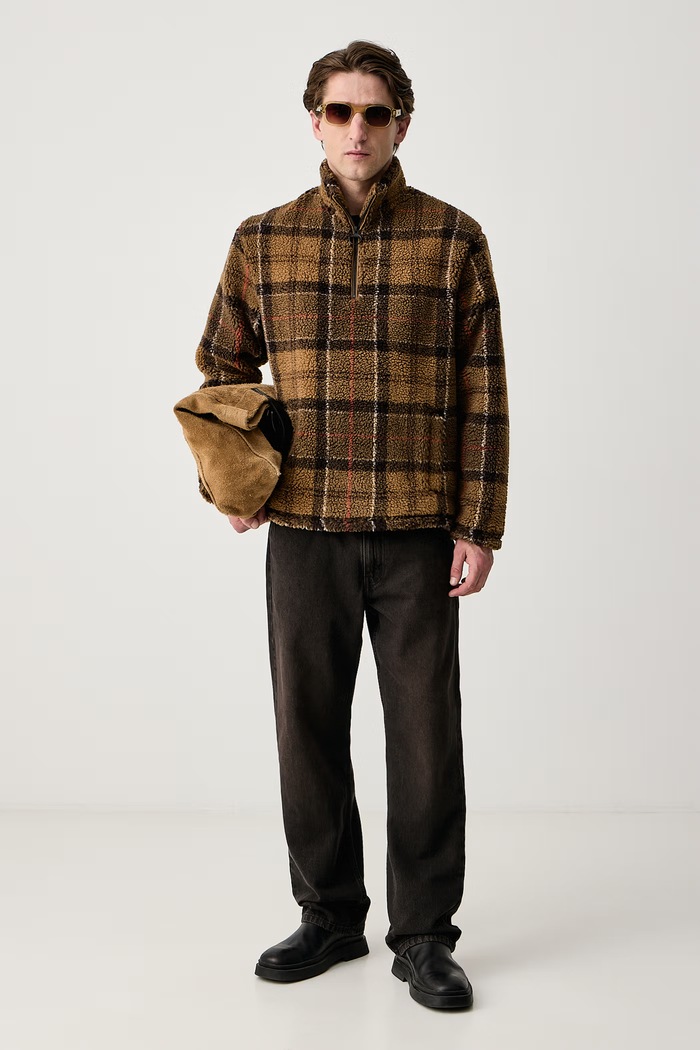 Barbour Bluza męska polarowa Hartley MFL0227 beżowy AW26