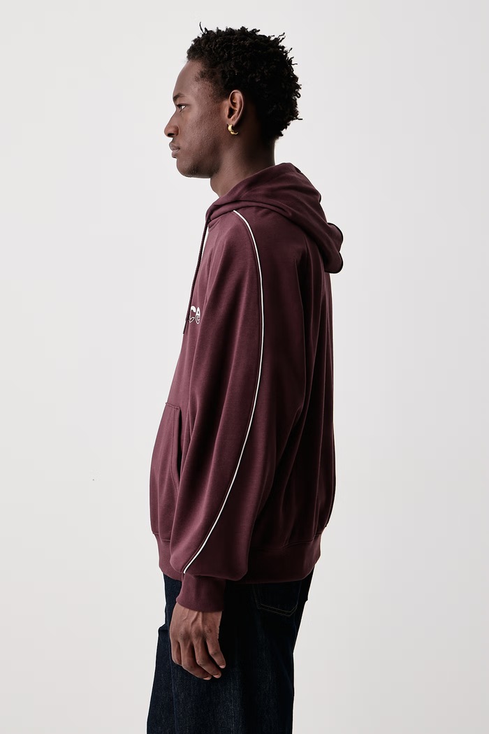 Bluza z kapturem męska z bawełną New Balance MT62W318YLR czerwony