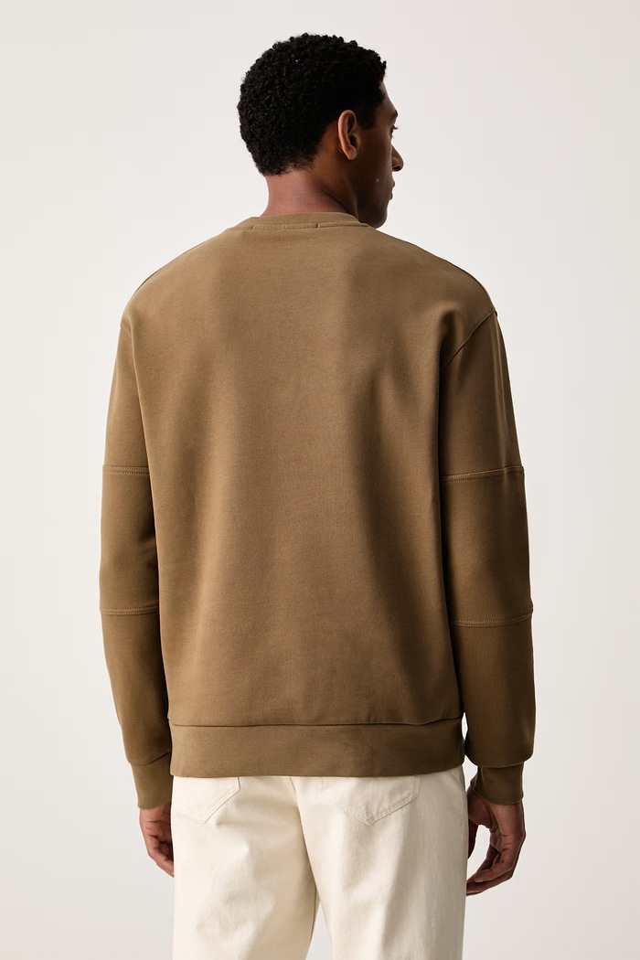 Odzież Karl Lagerfeld bluza oversize męska z bawełną 564908.705104 brązowy