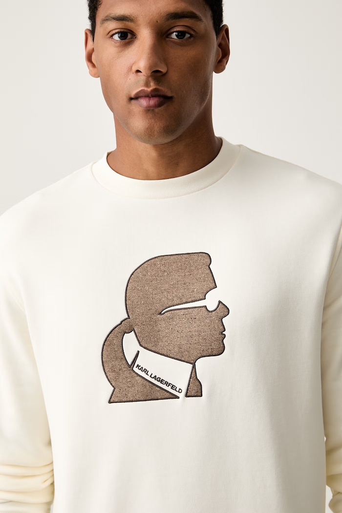 Karl Lagerfeld кофта з капюшоном чоловіча з бавовною бежевий 564910.705009