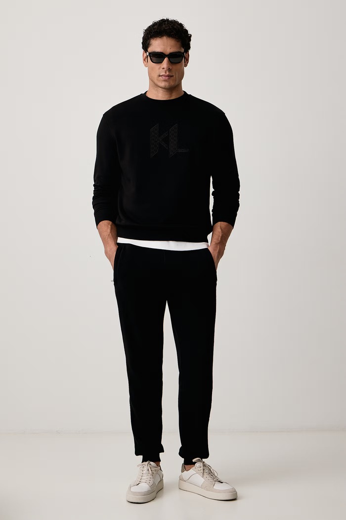 Karl Lagerfeld Суичър мъжки с памук 564910.705013 черен AW26