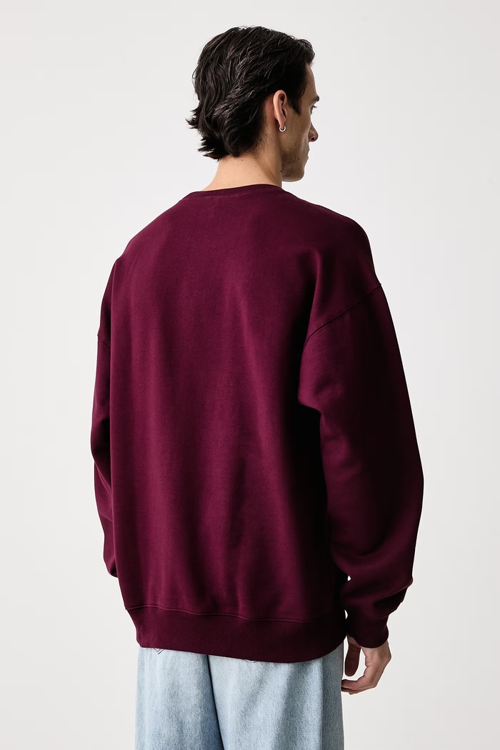 Odzież adidas Originals Bluza męska z bawełną Trefoil Essentials LL1046 bordowy