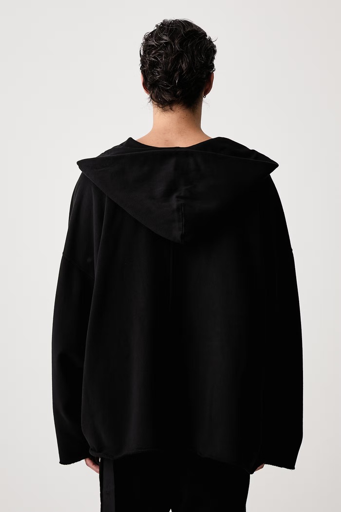 Oblečenie Rick Owens DRKSHDW Kaftan mikina s kapucňou bavlnená pánska DU02F6268.FP čierna