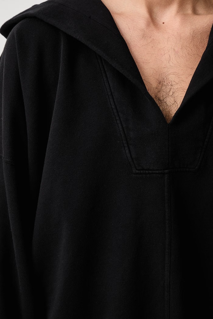 Rick Owens DRKSHDW Kaftan mikina s kapucňou bavlnená pánska DU02F6268.FP