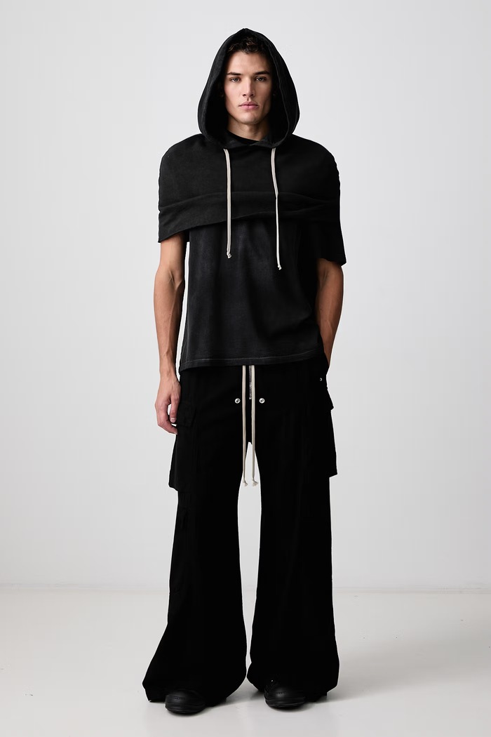 Rick Owens DRKSHDW Kapuce bavlněná pánská DU02F6475.FD černá AW26