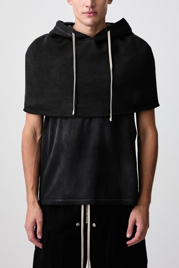 Kapuce bavlněná pánská Rick Owens DRKSHDW černá DU02F6475.FD