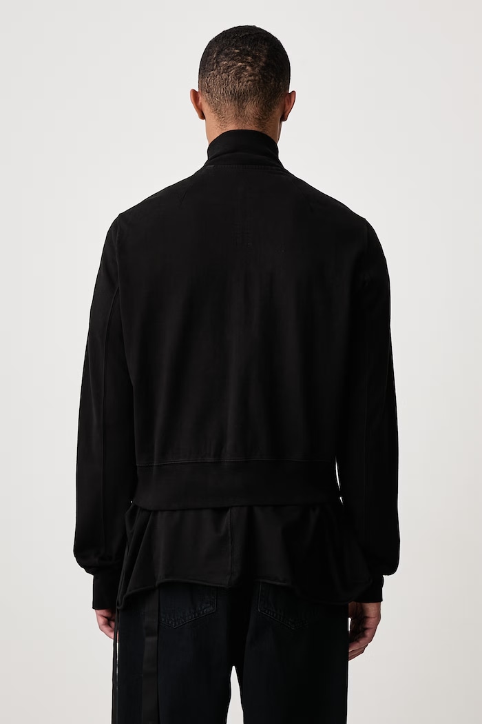 Îmbrăcăminte Rick Owens DRKSHDW Rev Track hanorac din bumbac pentru bărbați DU02F6289.RIG negru