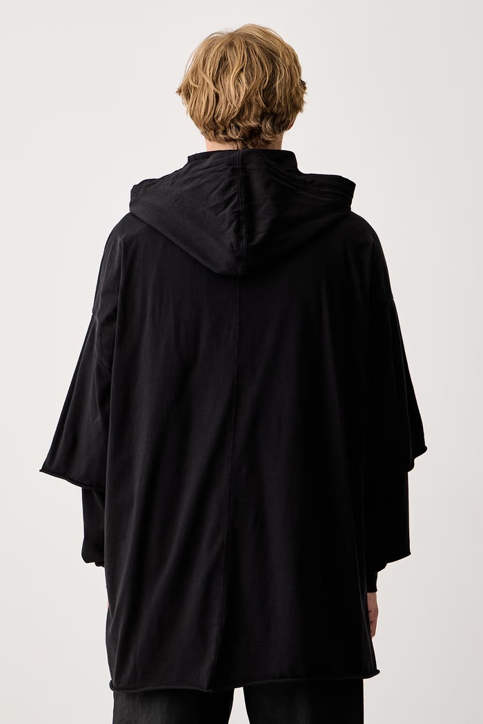 Oblečenie Rick Owens DRKSHDW Tommy Hustler mikina s kapucňou bavlnená pánska DU02F6271.RN čierna