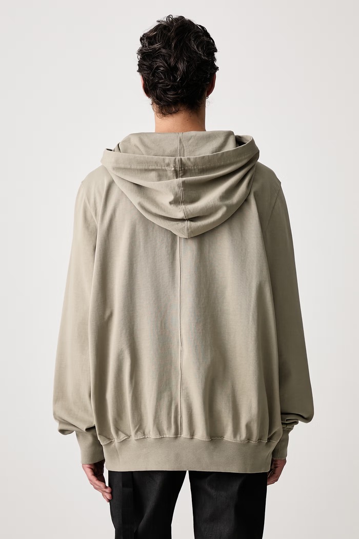Oblečenie Rick Owens DRKSHDW Oversized mikina s kapucňou bavlnená pánska DU02F6262.RIGP béžová