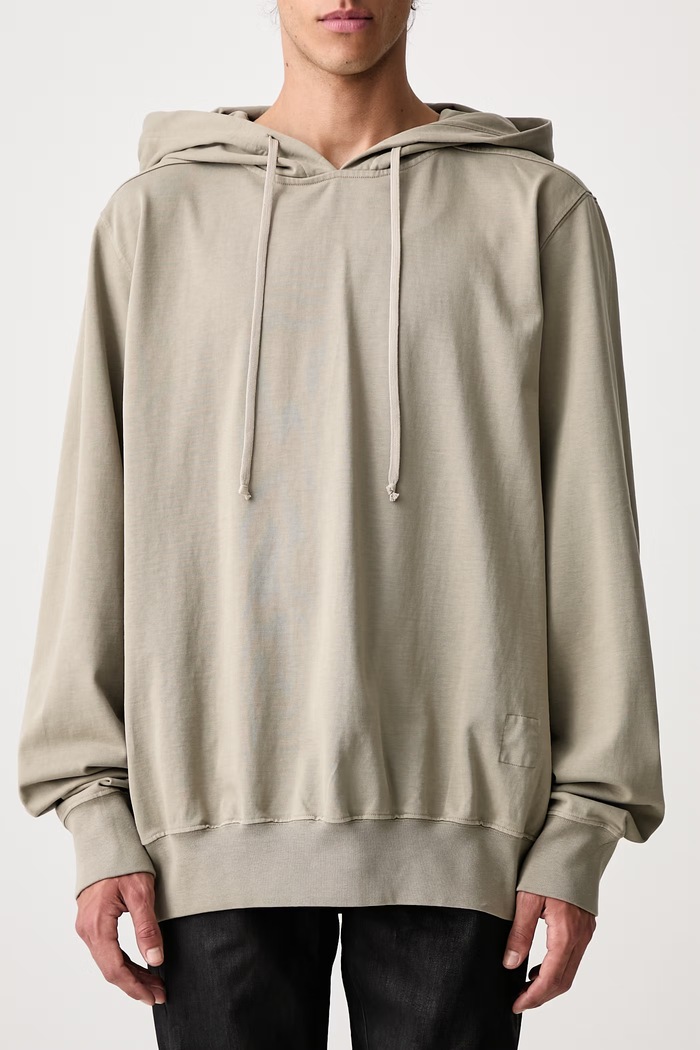 Oversized mikina s kapucňou bavlnená pánska Rick Owens DRKSHDW béžová DU02F6262.RIGP