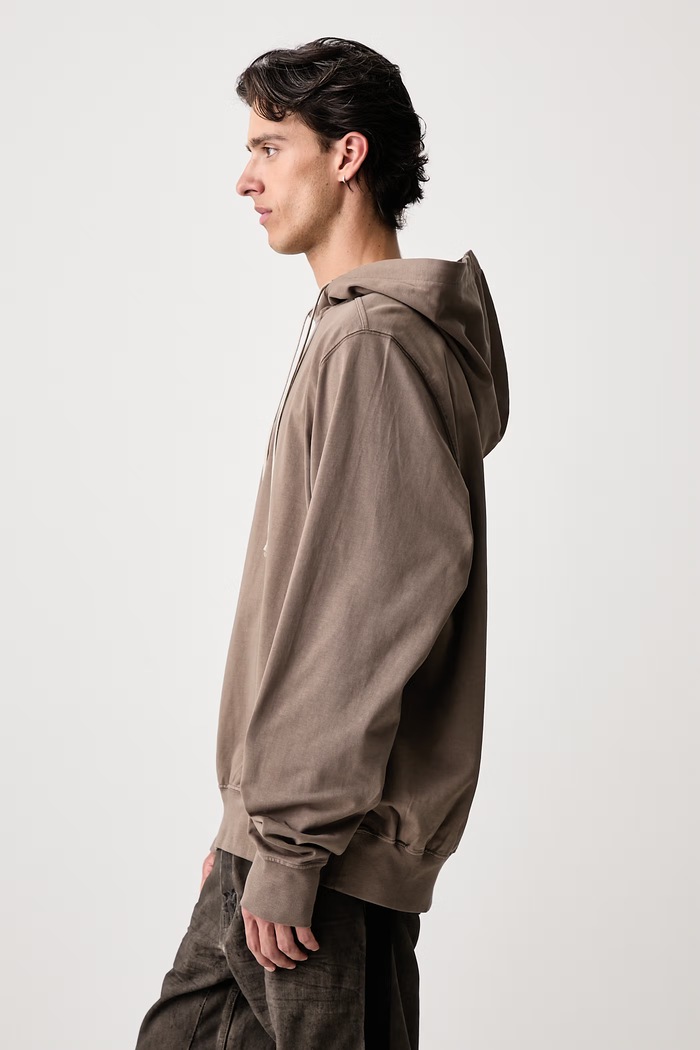 Oversized mikina s kapucňou bavlnená pánska Rick Owens DRKSHDW DU02F6262.RIGP sivá