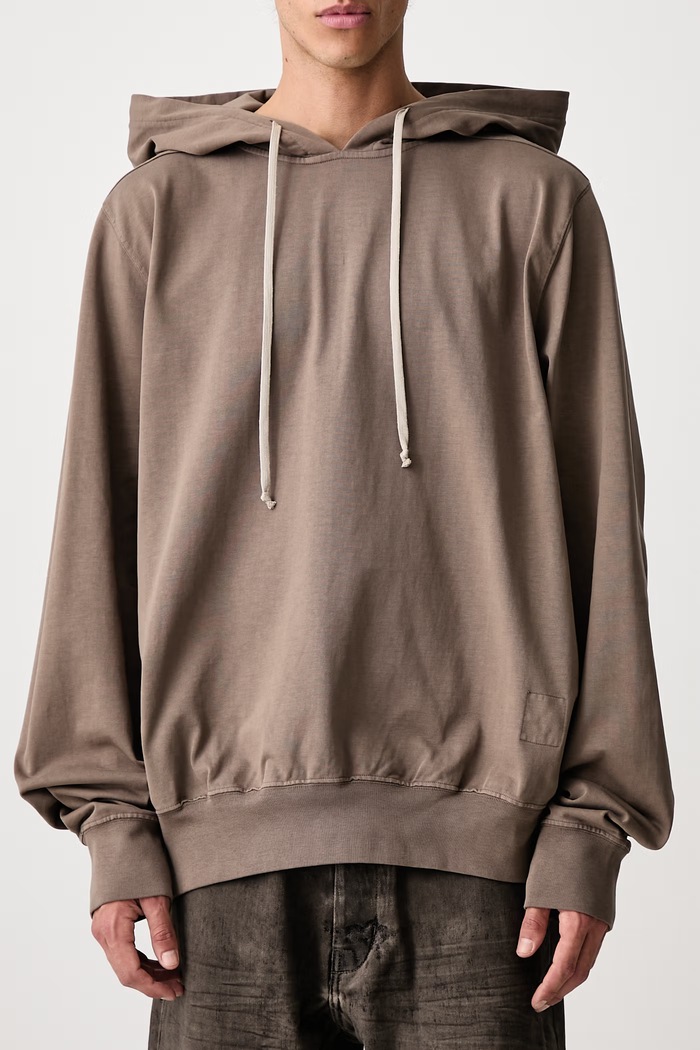 Oversized mikina s kapucňou bavlnená pánska Rick Owens DRKSHDW sivá DU02F6262.RIGP