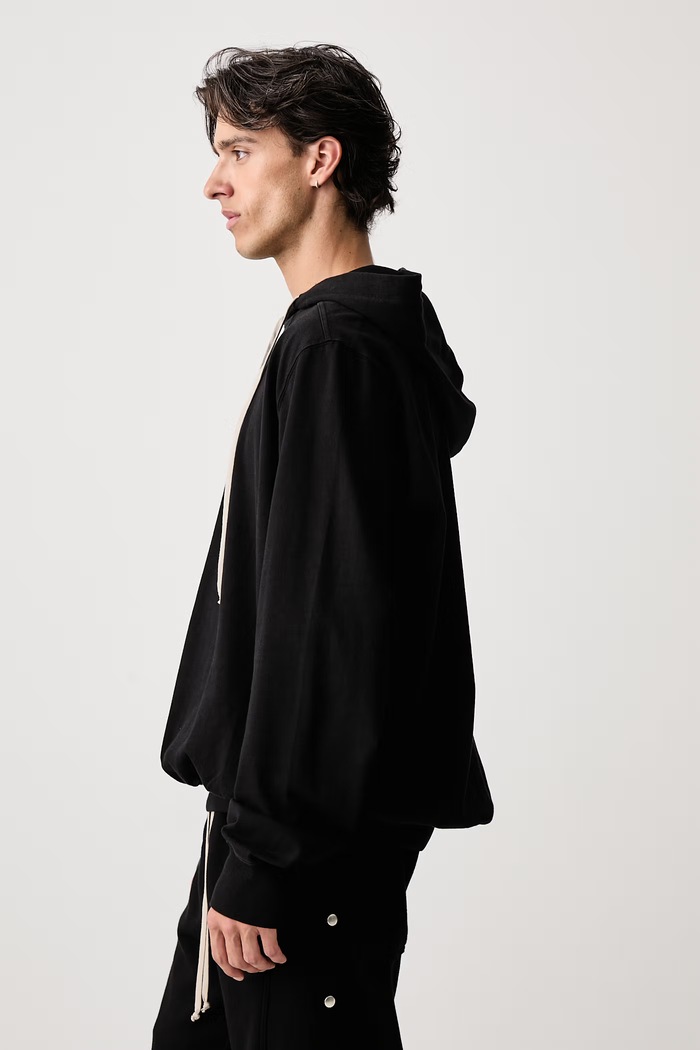Oversized mikina s kapucňou bavlnená pánska Rick Owens DRKSHDW DU02F6262.RIGP čierna