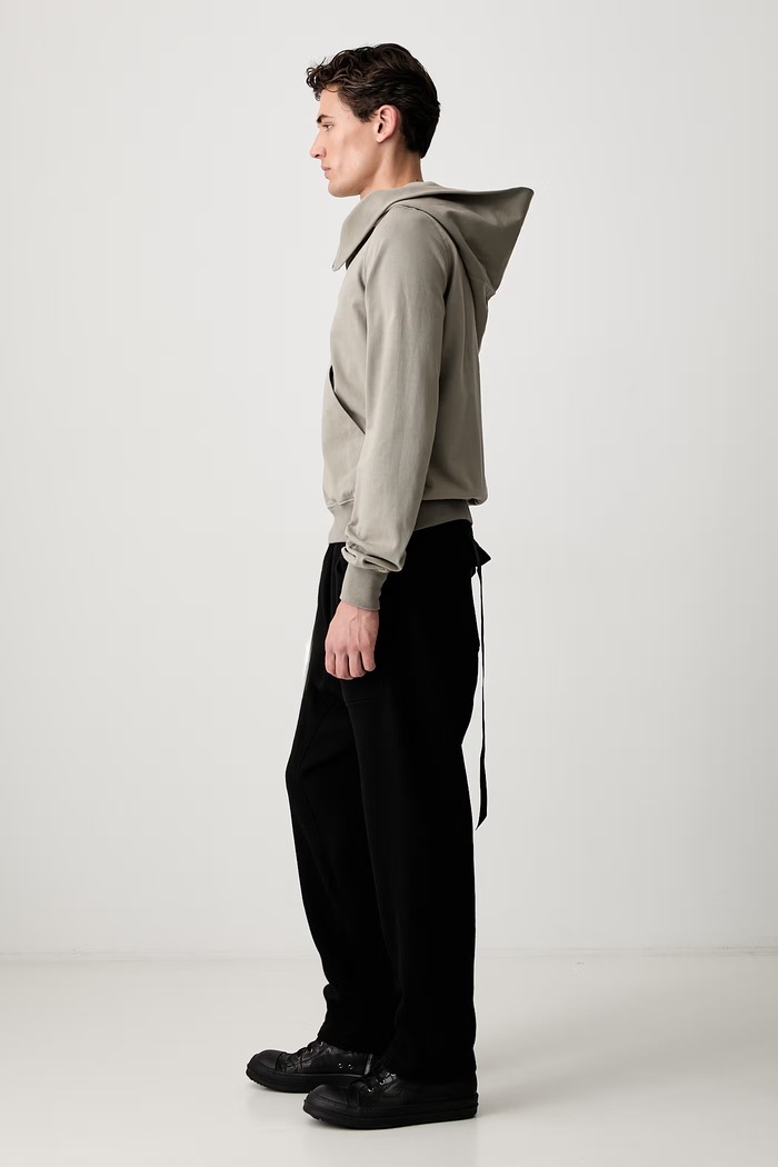 Mountain mikina na zips s kapucňou bavlnená pánska Rick Owens DRKSHDW DU02F6286.RIG béžová