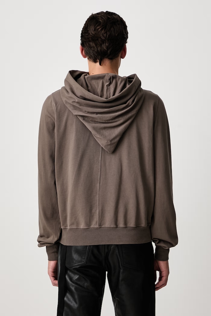 Дрехи Rick Owens DRKSHDW Mountain суичър с цип и качулка от памук мъжки DU02F6286.RIG кафяв