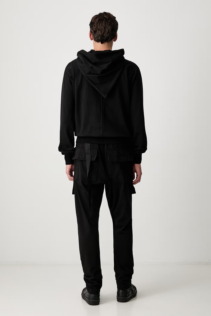 Oblečenie Rick Owens DRKSHDW Mountain mikina na zips s kapucňou bavlnená pánska DU02F6286.RIG čierna