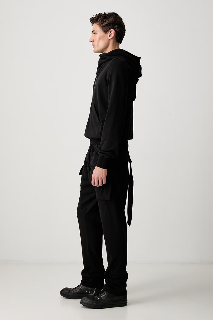 Mountain mikina na zips s kapucňou bavlnená pánska Rick Owens DRKSHDW DU02F6286.RIG čierna