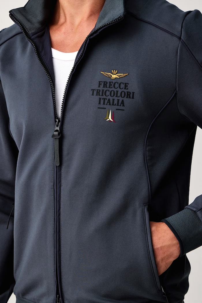 Cipzáras melegítőfelső férfi viszkózzal Aeronautica Militare FE2138UF00691 kék