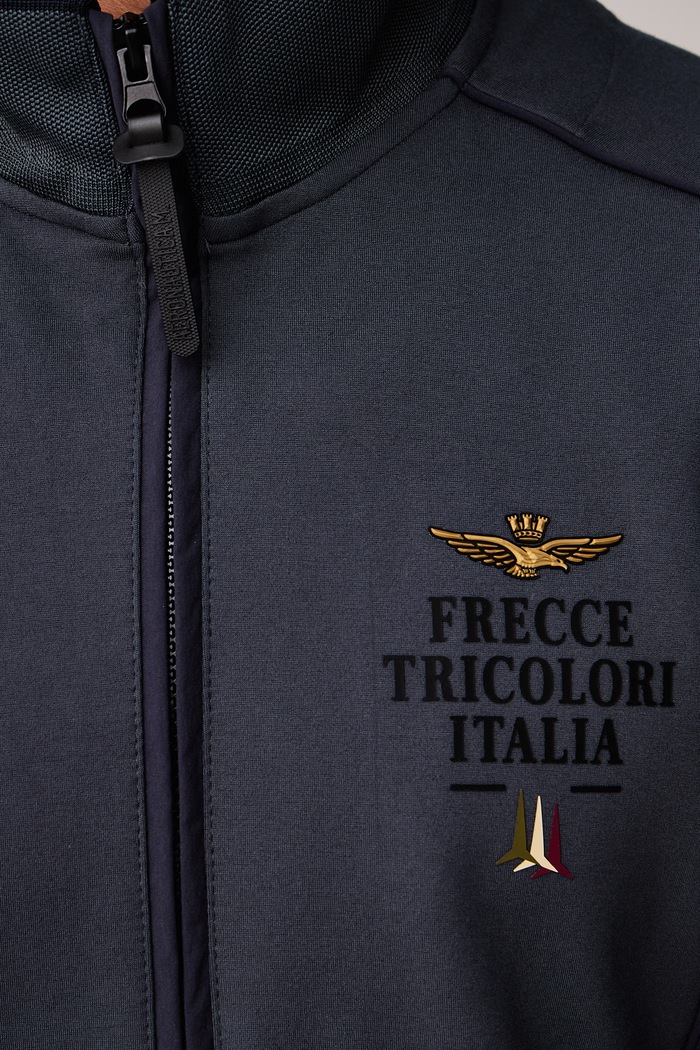 Bluza rozpinana męska z wiskozą Aeronautica Militare niebieski FE2138UF00691