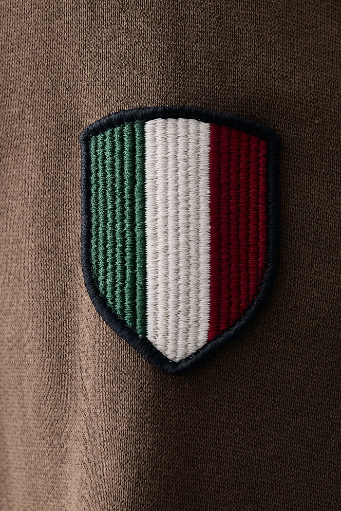 Bluza rozpinana męska bawełniana Aeronautica Militare brązowy FE2130UF00689