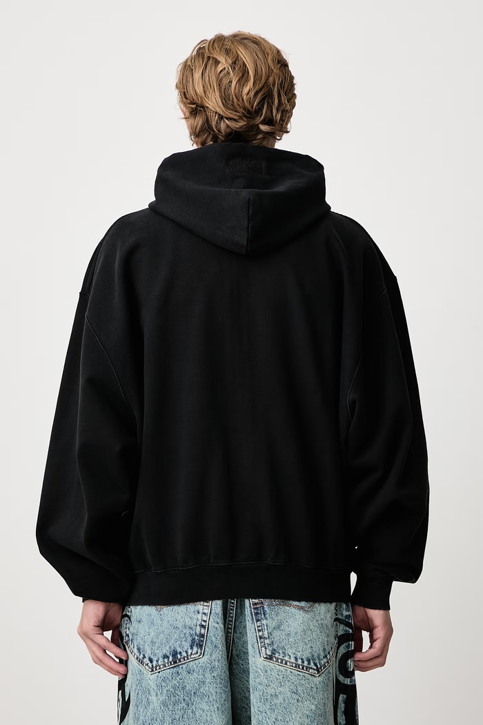 Odzież Vetements Scribbled Logo bluza rozpinana z kapturem bawełniana męska MH27ZU145B czarny