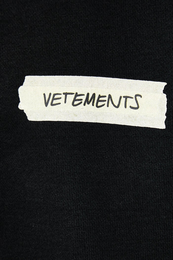 Vetements Scribbled Logo bluza rozpinana z kapturem bawełniana męska MH27ZU145B