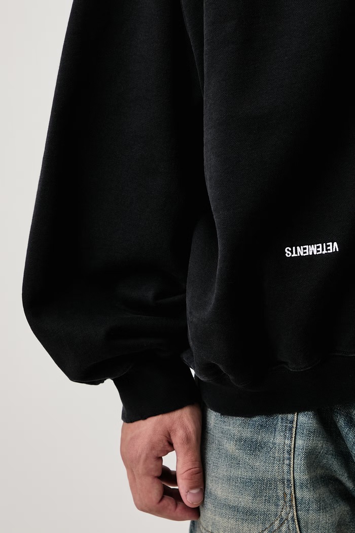 Vetements Upside-down bluza z kapturem męska z bawełną MH27ZU158B