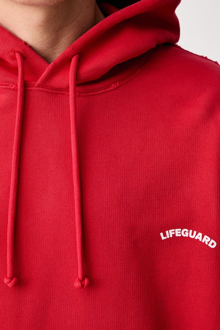 Vetements Lifeguard bluza z kapturem z bawełną męska MH27HD235R
