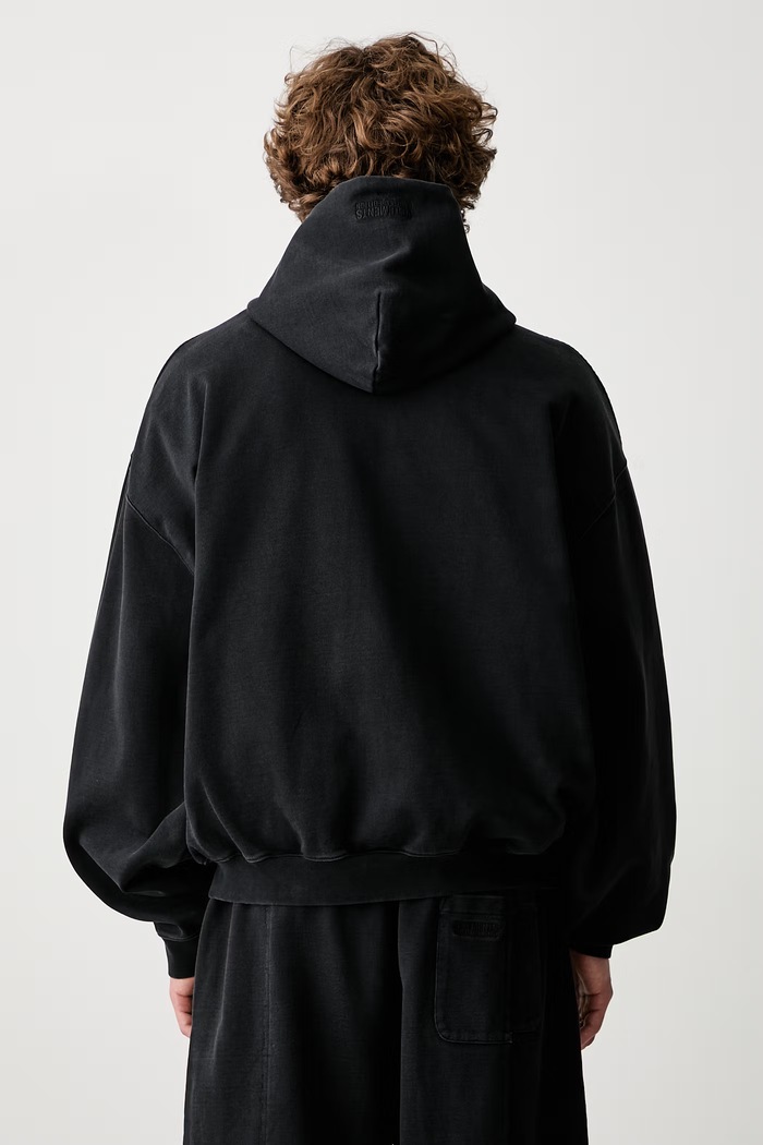 Odzież Vetements Classic Logo bluza z kapturem bawełniana męska MH27ZU141B czarny