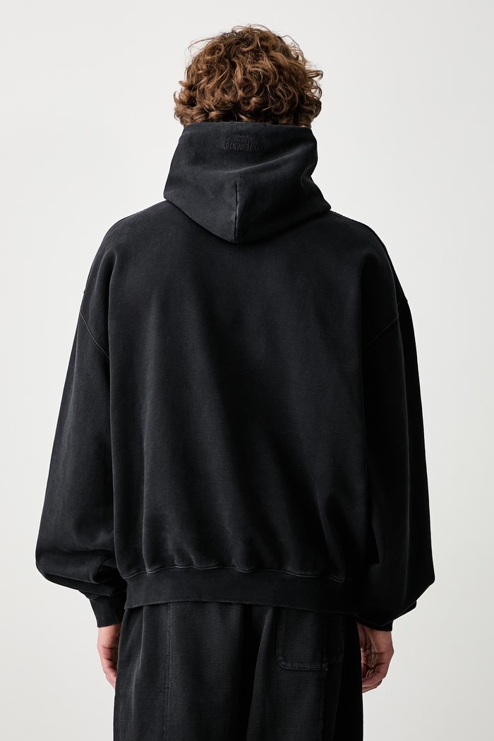 Odzież Vetements Tape Logo bluza z kapturem bawełniana męska MH27HD149B czarny