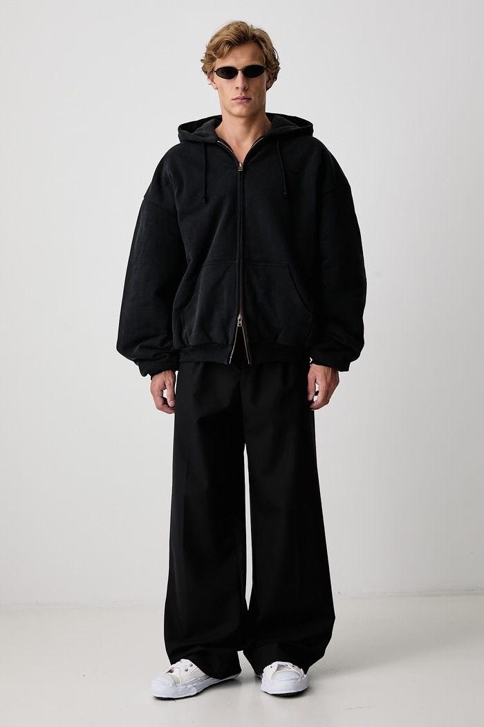 Vetements Puffed bluza z kapturem bawełniana męska MH27BJ170B czarny AW26