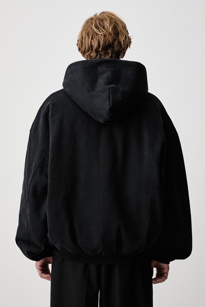 Odzież Vetements Puffed bluza z kapturem bawełniana męska MH27BJ170B czarny