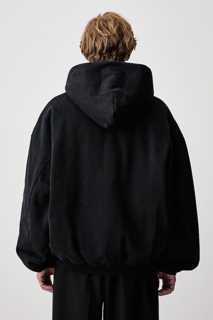 Odzież Vetements Puffed bluza z kapturem bawełniana męska MH27BJ170B czarny