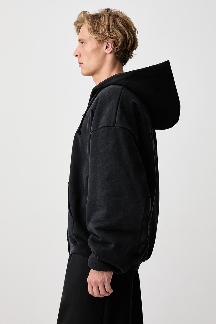 Puffed bluza z kapturem bawełniana męska Vetements MH27BJ170B czarny